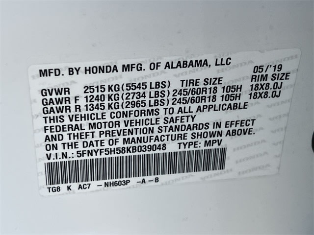 Thumbnail: 2019 Honda Pilot - 19