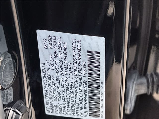 Thumbnail: 2022 Honda Pilot - 17