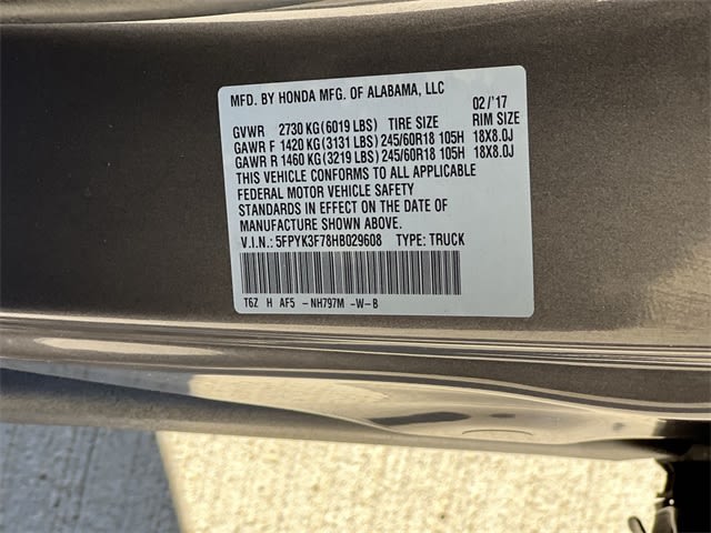 Thumbnail: 2017 Honda Ridgeline - 17