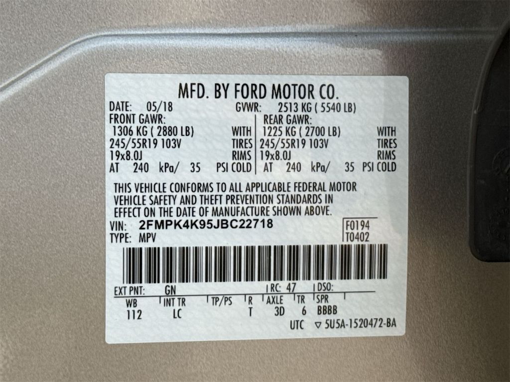 Thumbnail: 2018 Ford Edge - 18