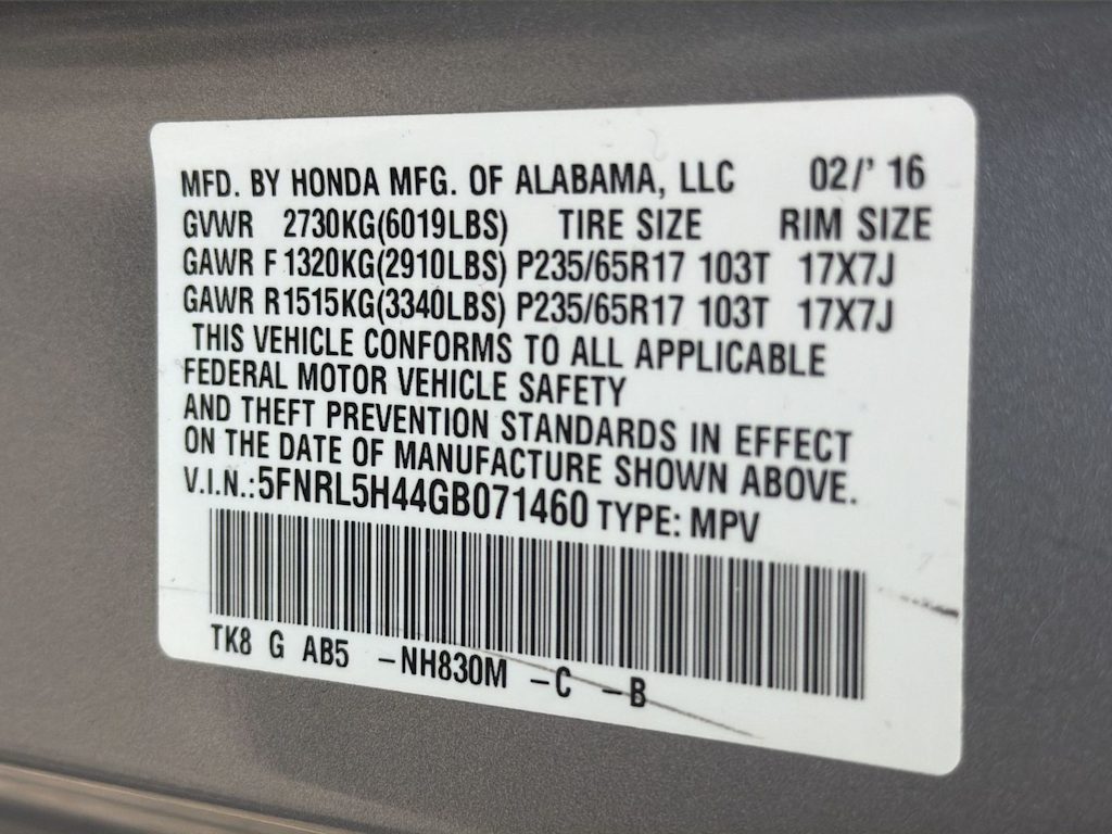 Thumbnail: 2016 Honda Odyssey - 18