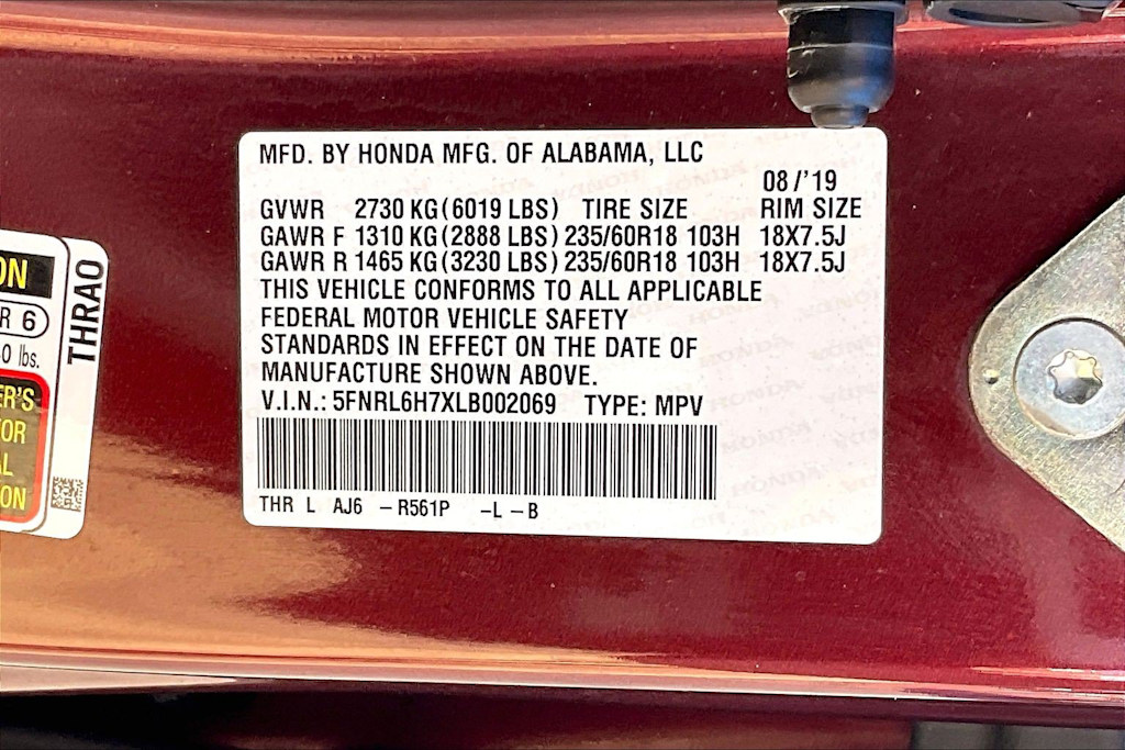 Thumbnail: 2020 Honda Odyssey - 19