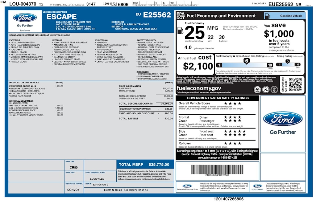 Thumbnail: 2014 Ford Escape - 36