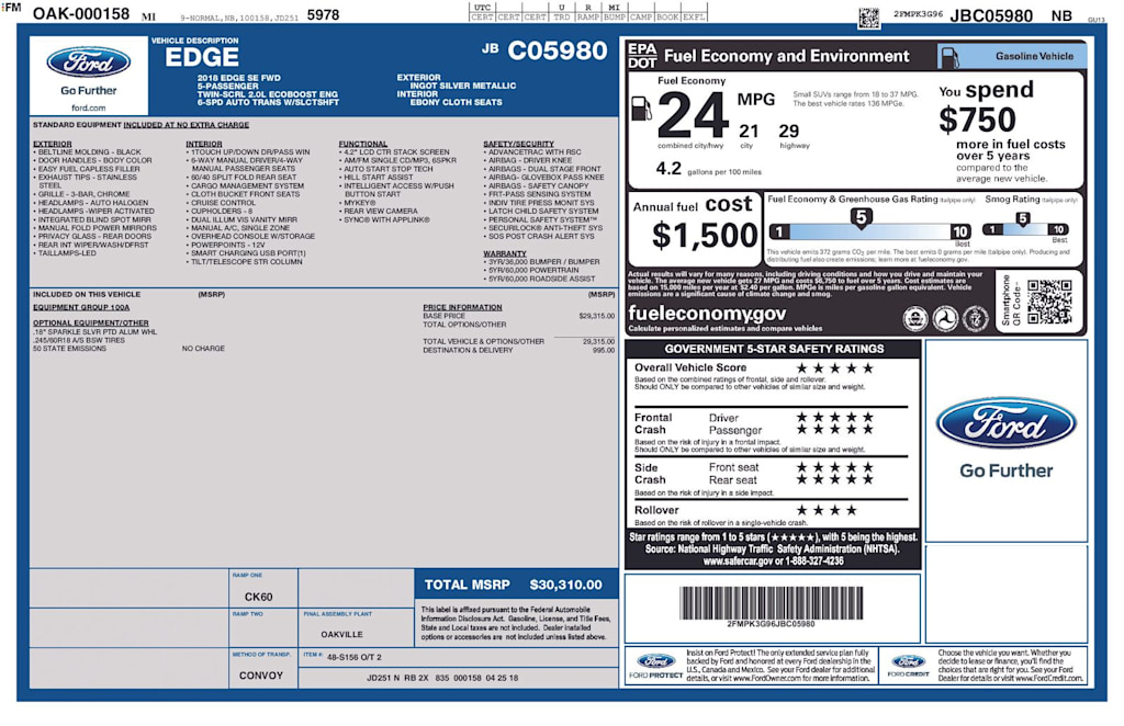 Thumbnail: 2018 Ford Edge - 33