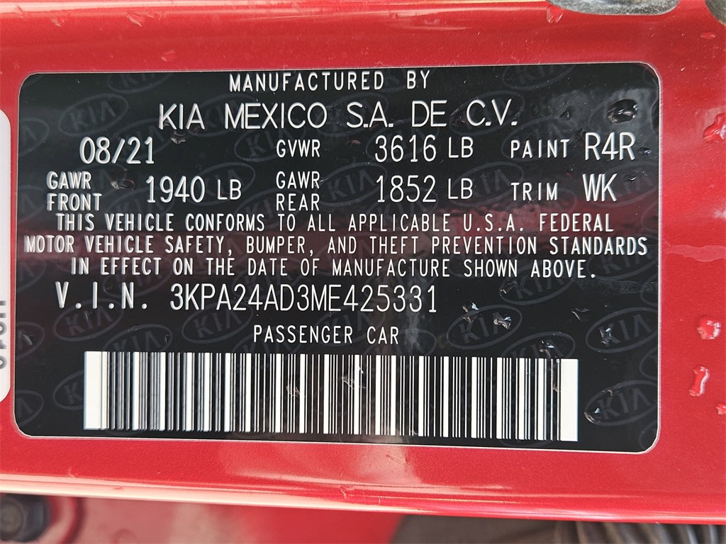 2021 Kia Rio S 16