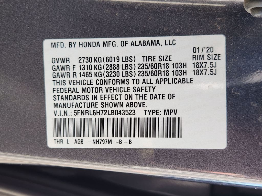 Thumbnail: 2020 Honda Odyssey - 18