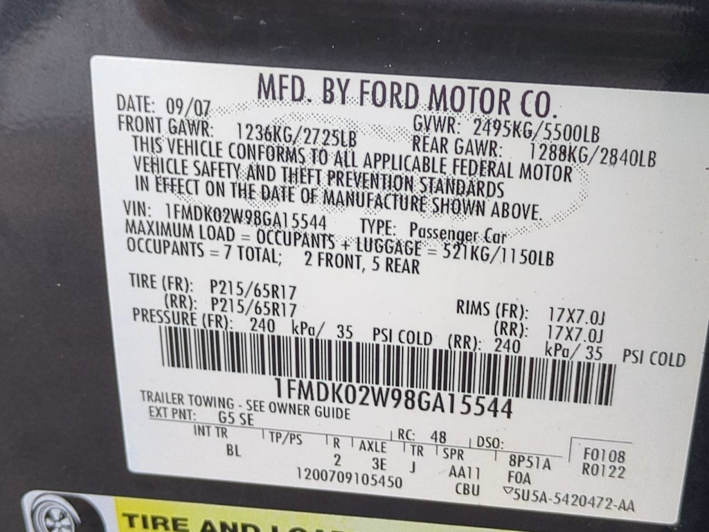 Thumbnail: 2008 Ford Taurus X - 19