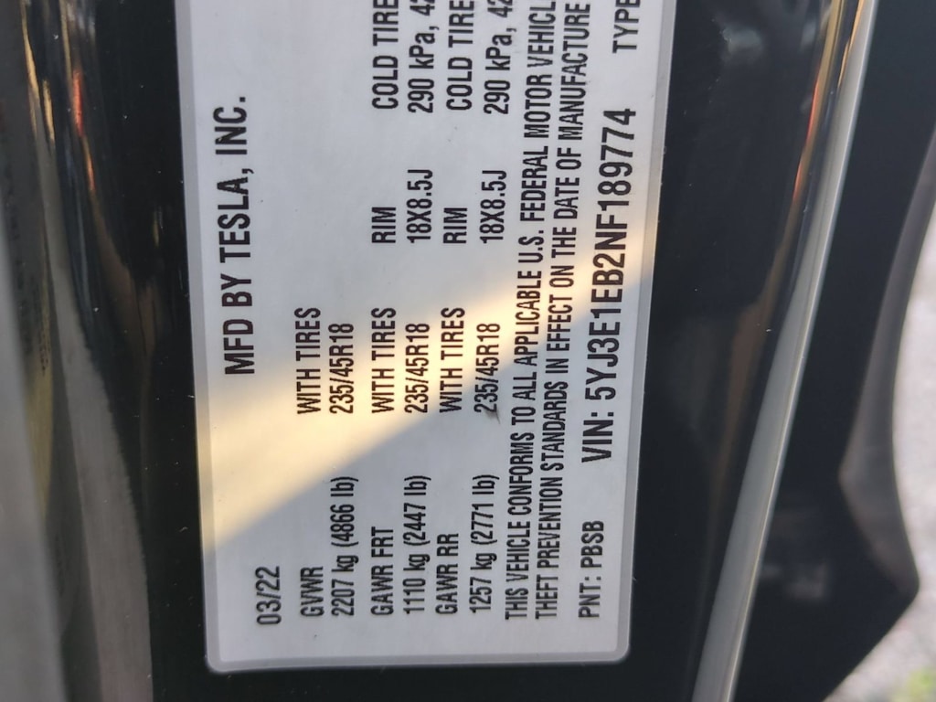 Thumbnail: 2022 Tesla Model 3 - 16