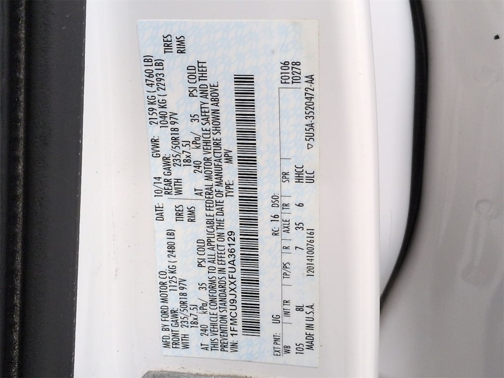 Thumbnail: 2015 Ford Escape - 20