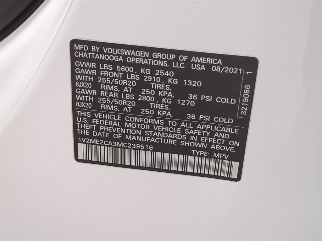 2021 Volkswagen Atlas SE 19