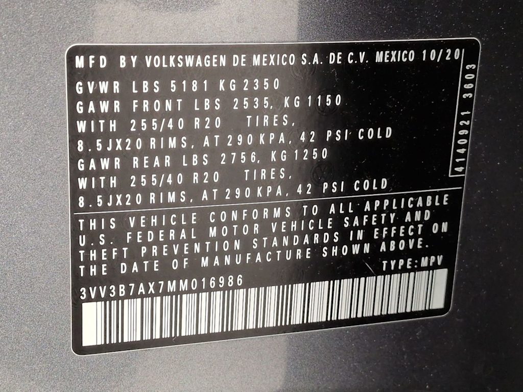 Thumbnail: 2021 Volkswagen Tiguan - 20