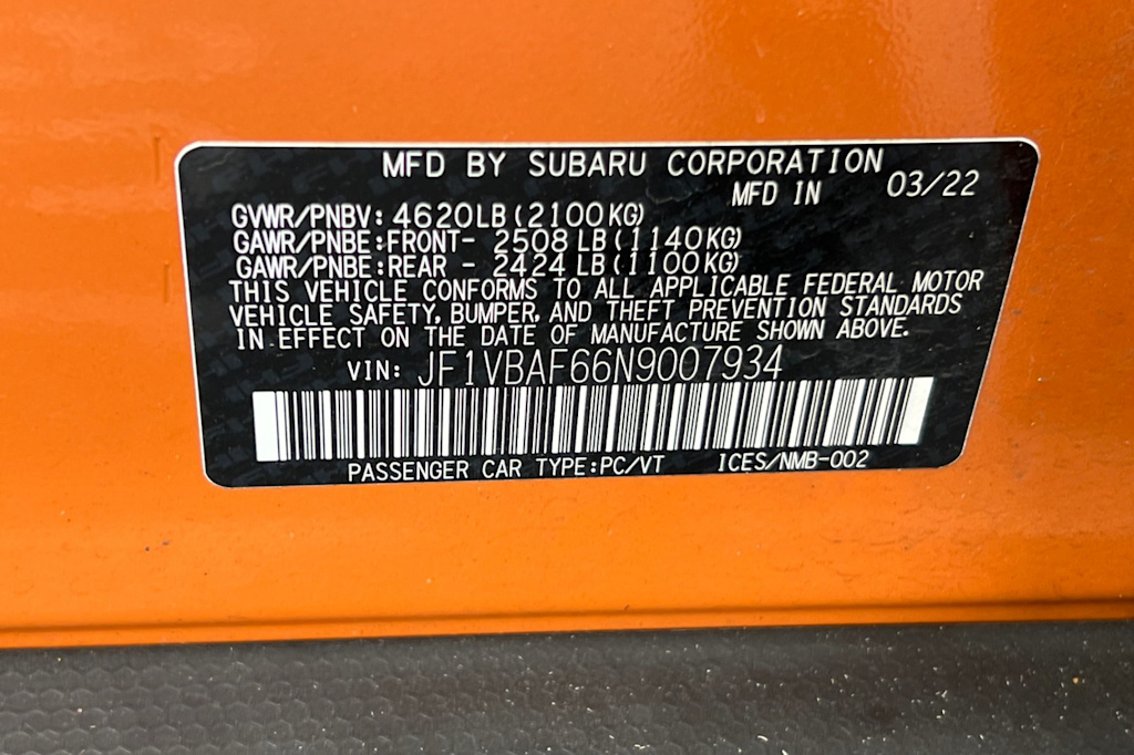 Thumbnail: 2022 Subaru WRX - 15