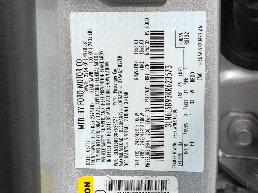 Thumbnail: 2019 Lincoln MKZ - 18