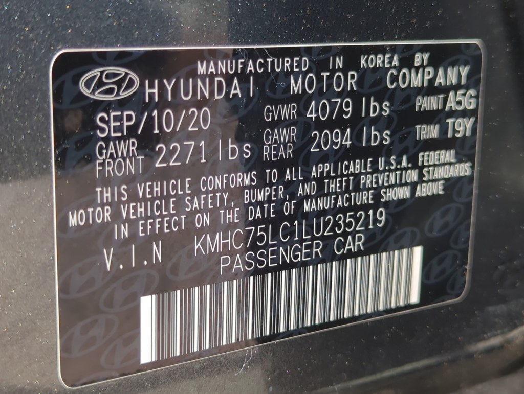 2020 Hyundai Ioniq SE 20