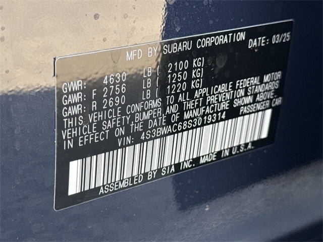 2025 Subaru Legacy Premium 19