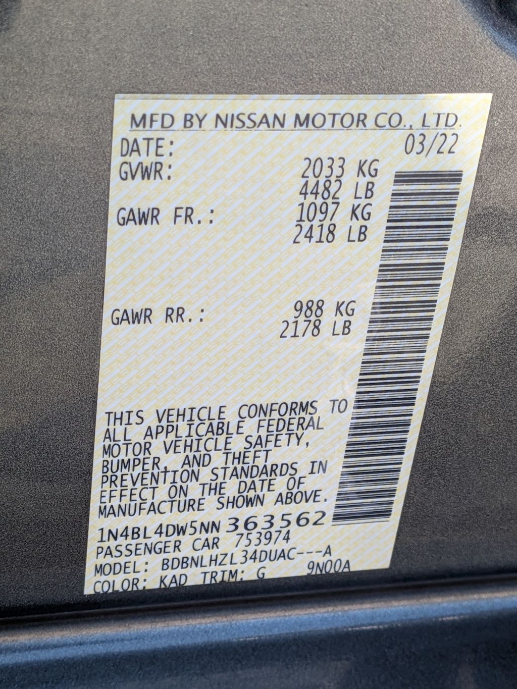Thumbnail: 2022 Nissan Altima - 19