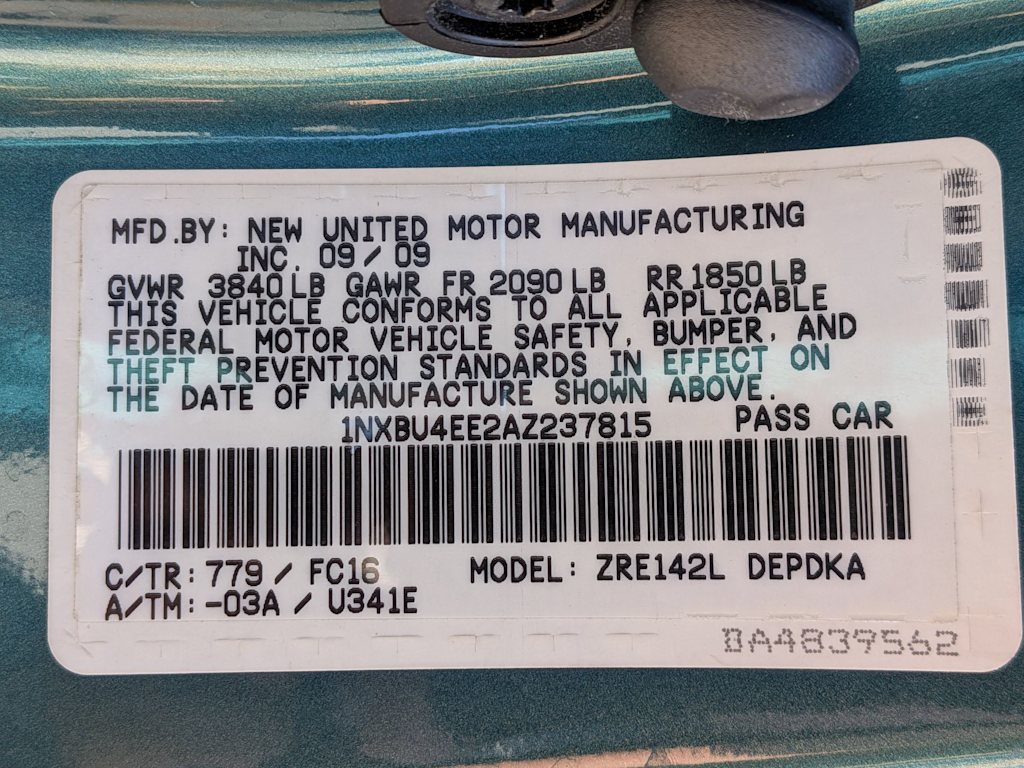 Thumbnail: 2010 Toyota Corolla - 19