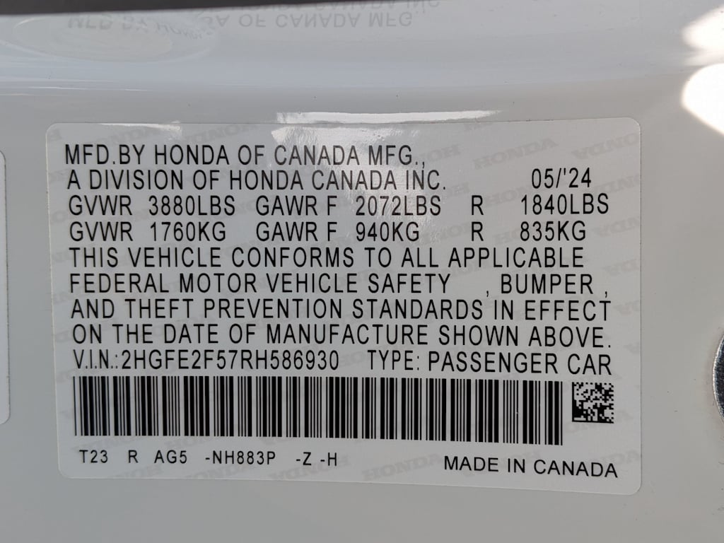 Thumbnail: 2024 Honda Civic - 20