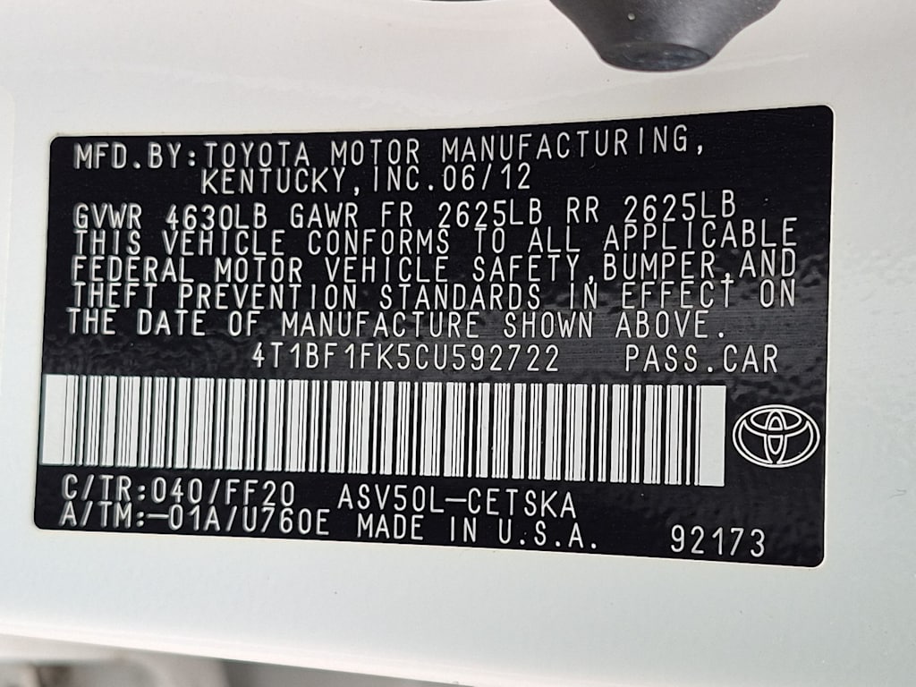 Thumbnail: 2012 Toyota Camry - 20
