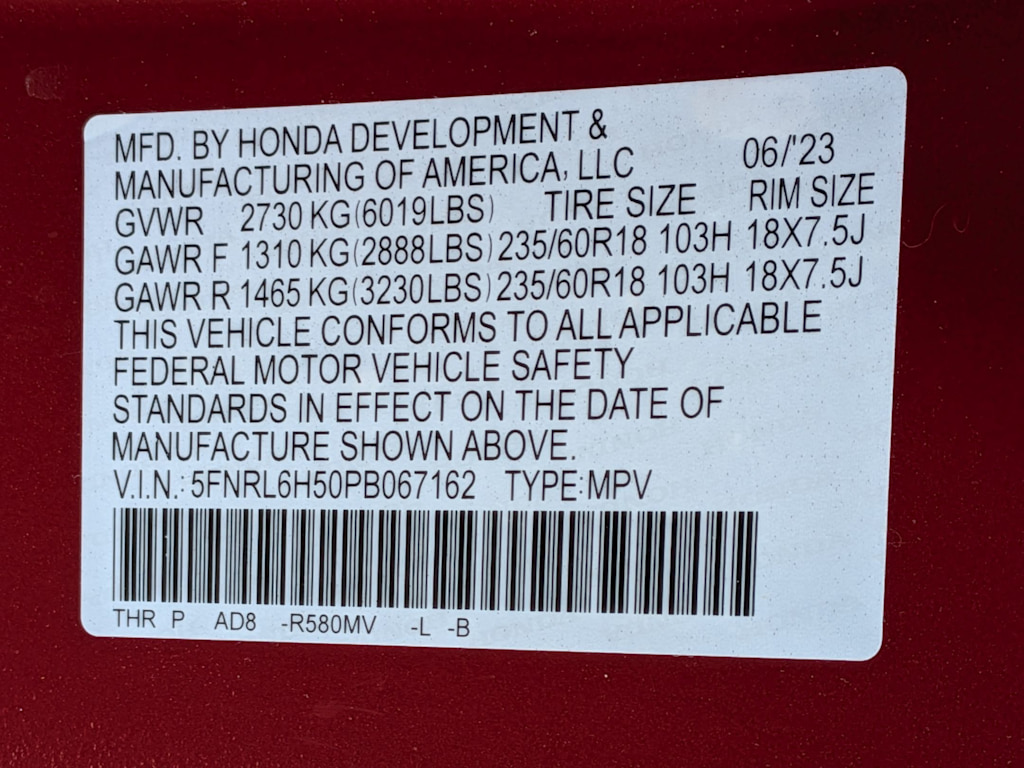 Thumbnail: 2023 Honda Odyssey - 19