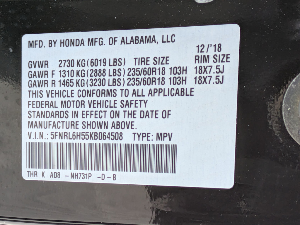 Thumbnail: 2019 Honda Odyssey - 20