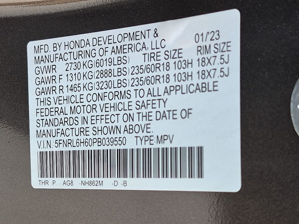 Thumbnail: 2023 Honda Odyssey - 19