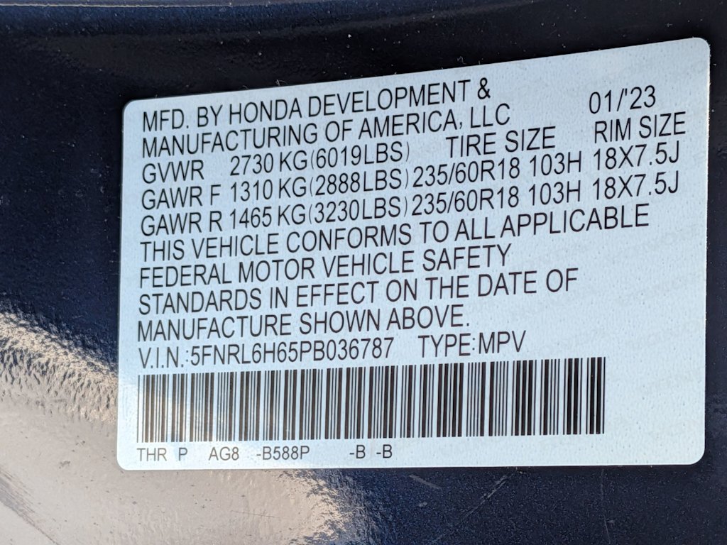 Thumbnail: 2023 Honda Odyssey - 19