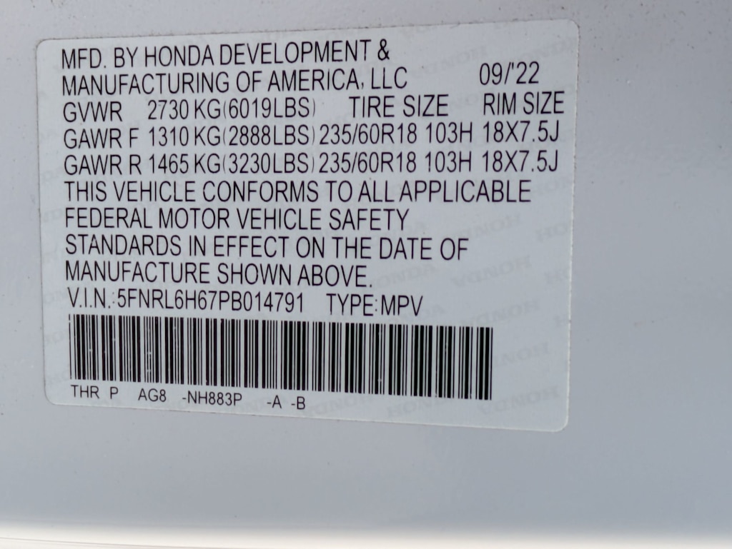 Thumbnail: 2023 Honda Odyssey - 18