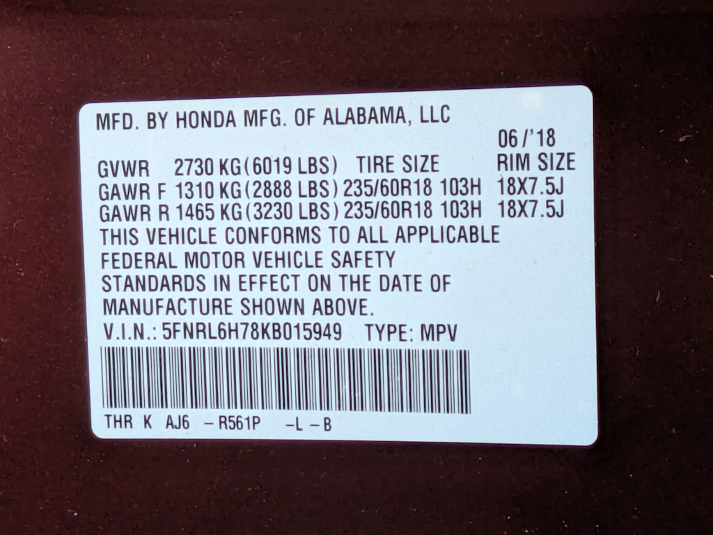 Thumbnail: 2019 Honda Odyssey - 18