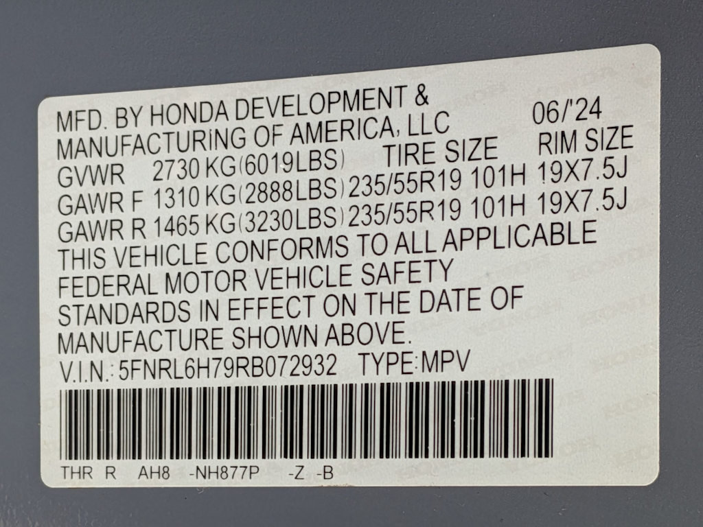 Thumbnail: 2024 Honda Odyssey - 19