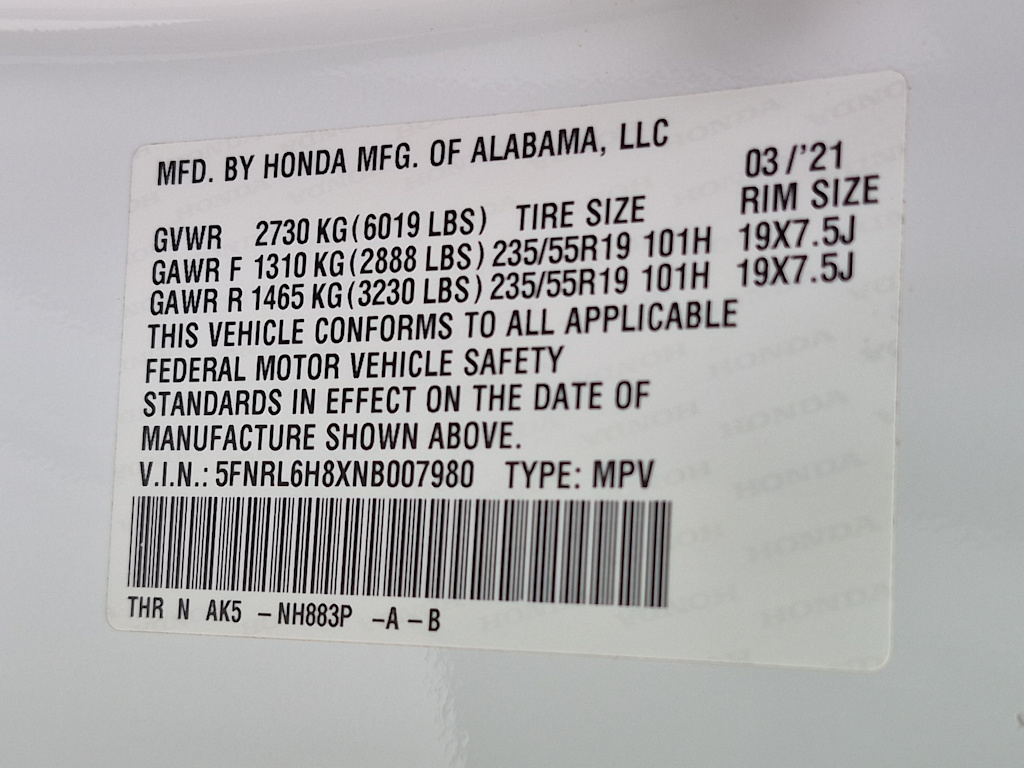 Thumbnail: 2022 Honda Odyssey - 19