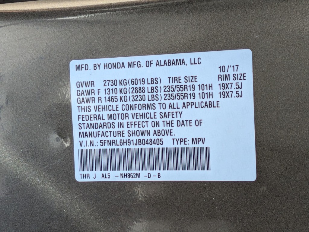 Thumbnail: 2018 Honda Odyssey - 18