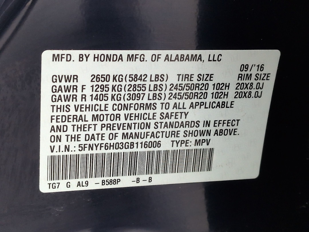 Thumbnail: 2016 Honda Pilot - 19