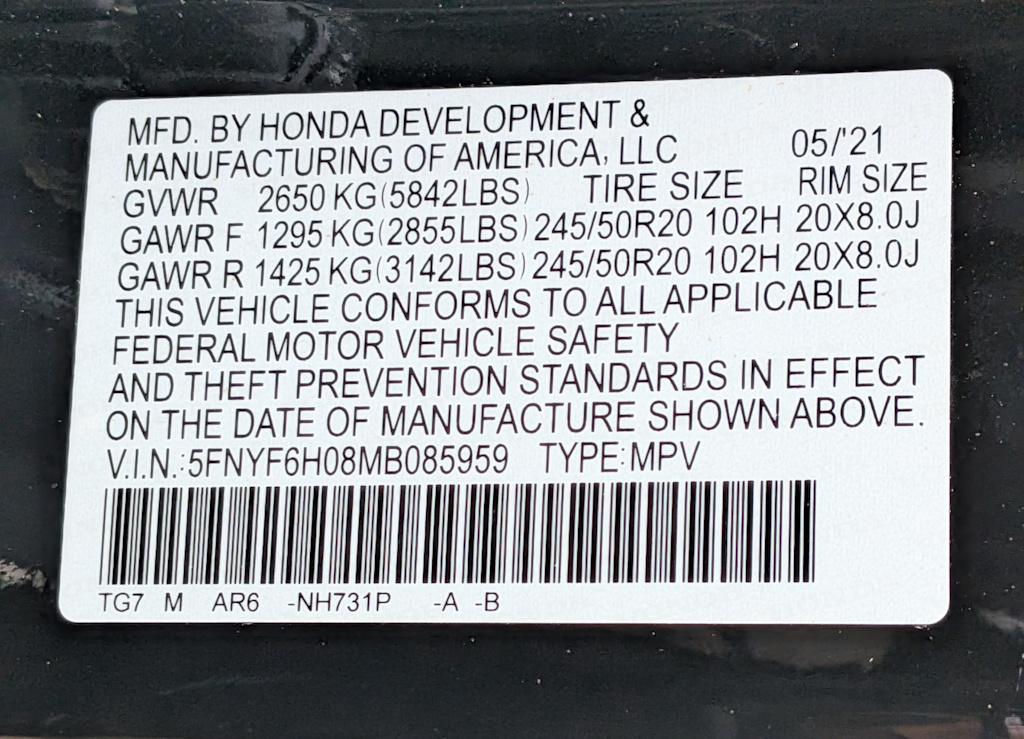 Thumbnail: 2021 Honda Pilot - 17