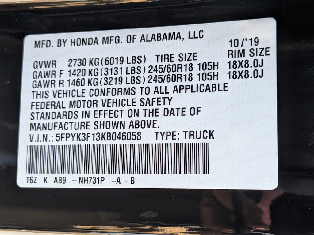 Thumbnail: 2019 Honda Ridgeline - 17