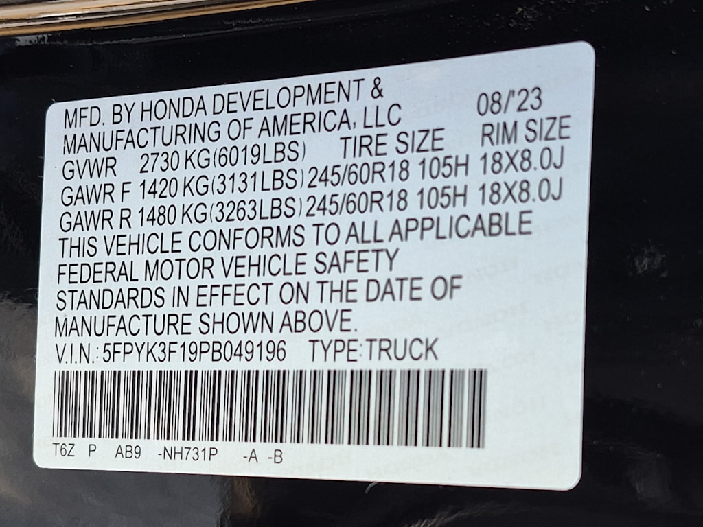 Thumbnail: 2023 Honda Ridgeline - 18