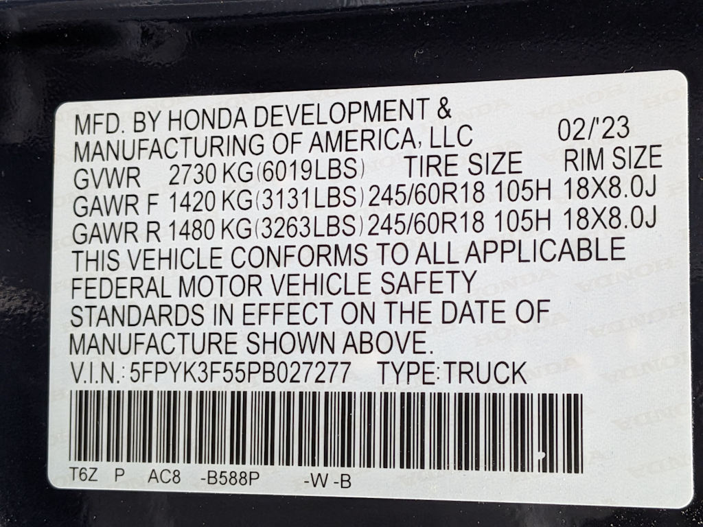 Thumbnail: 2023 Honda Ridgeline - 18