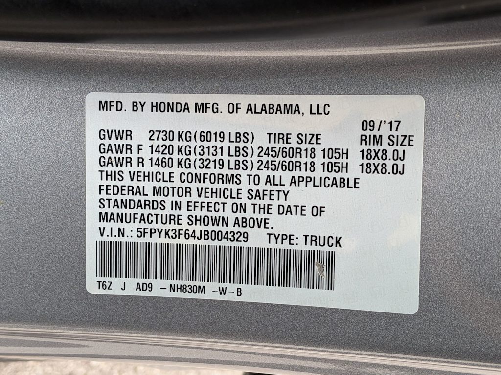 Thumbnail: 2018 Honda Ridgeline - 19