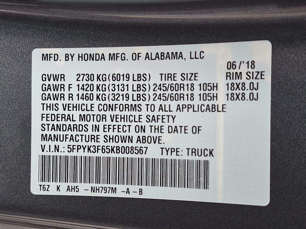 Thumbnail: 2019 Honda Ridgeline - 18