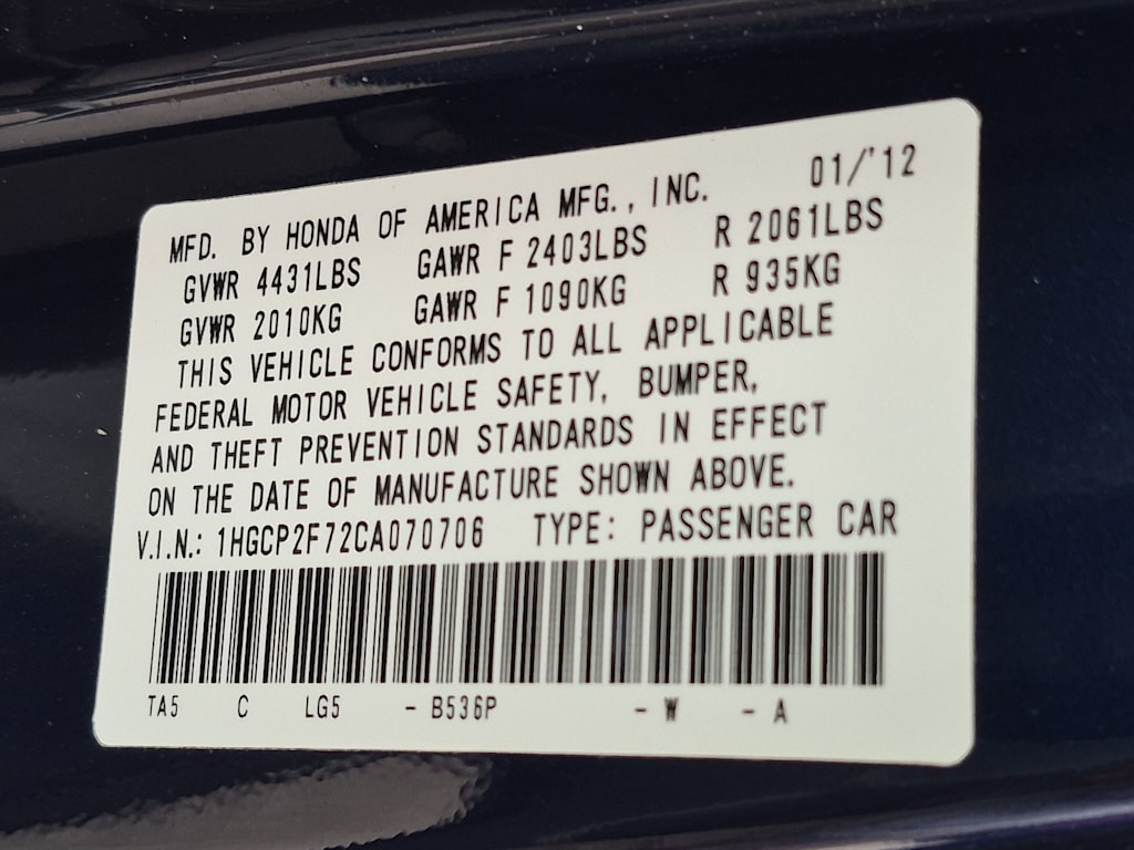 Thumbnail: 2012 Honda Accord - 19