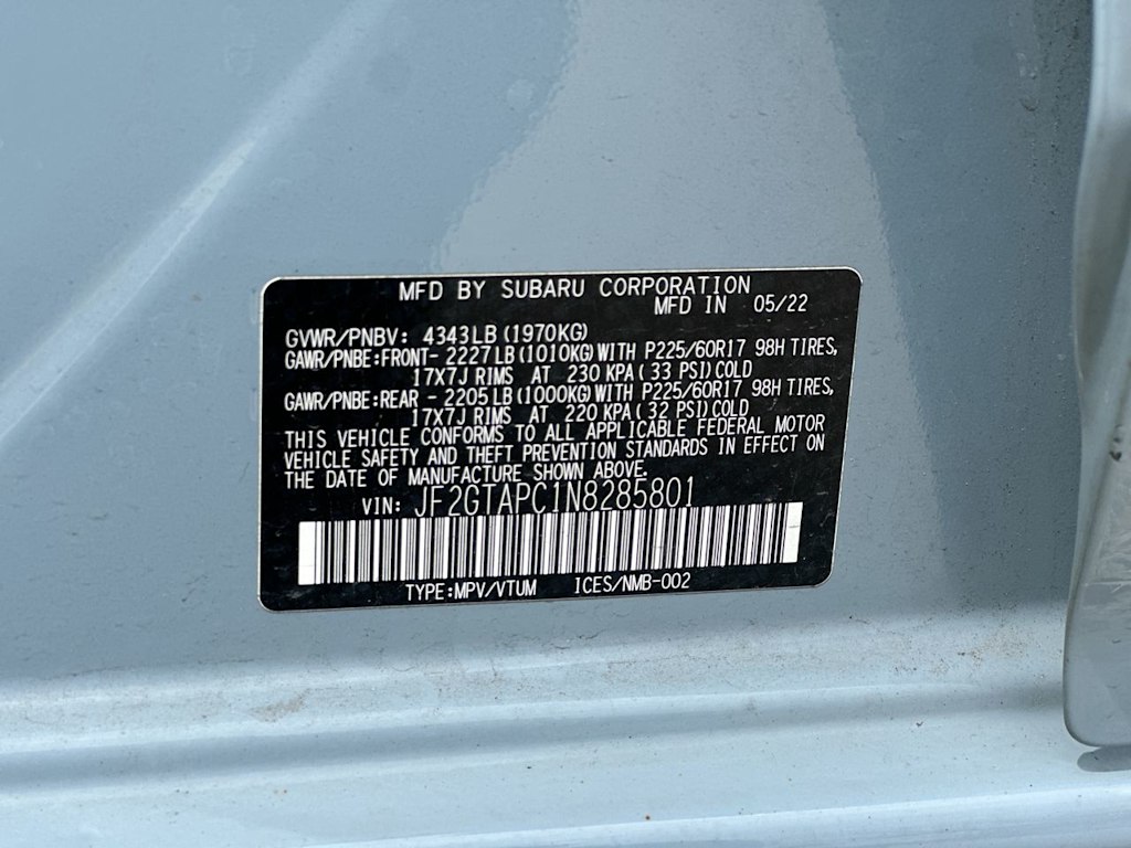 2022 Subaru Crosstrek Premium 17