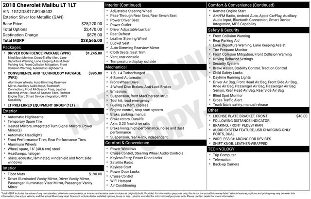 Thumbnail: 2018 Chevrolet Malibu - 19