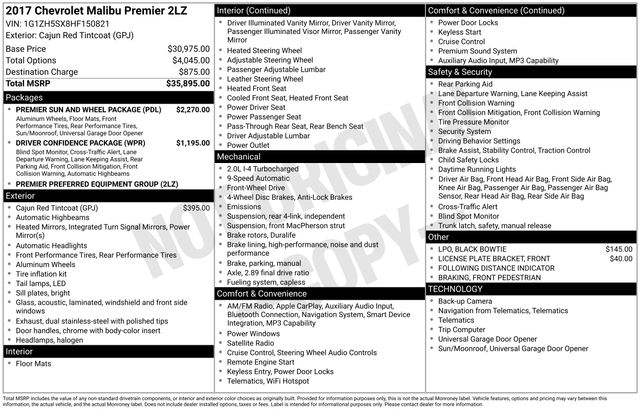 Thumbnail: 2017 Chevrolet Malibu - 19