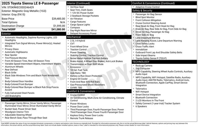 Thumbnail: 2025 Toyota Sienna - 19