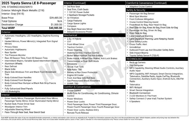 Thumbnail: 2025 Toyota Sienna - 19
