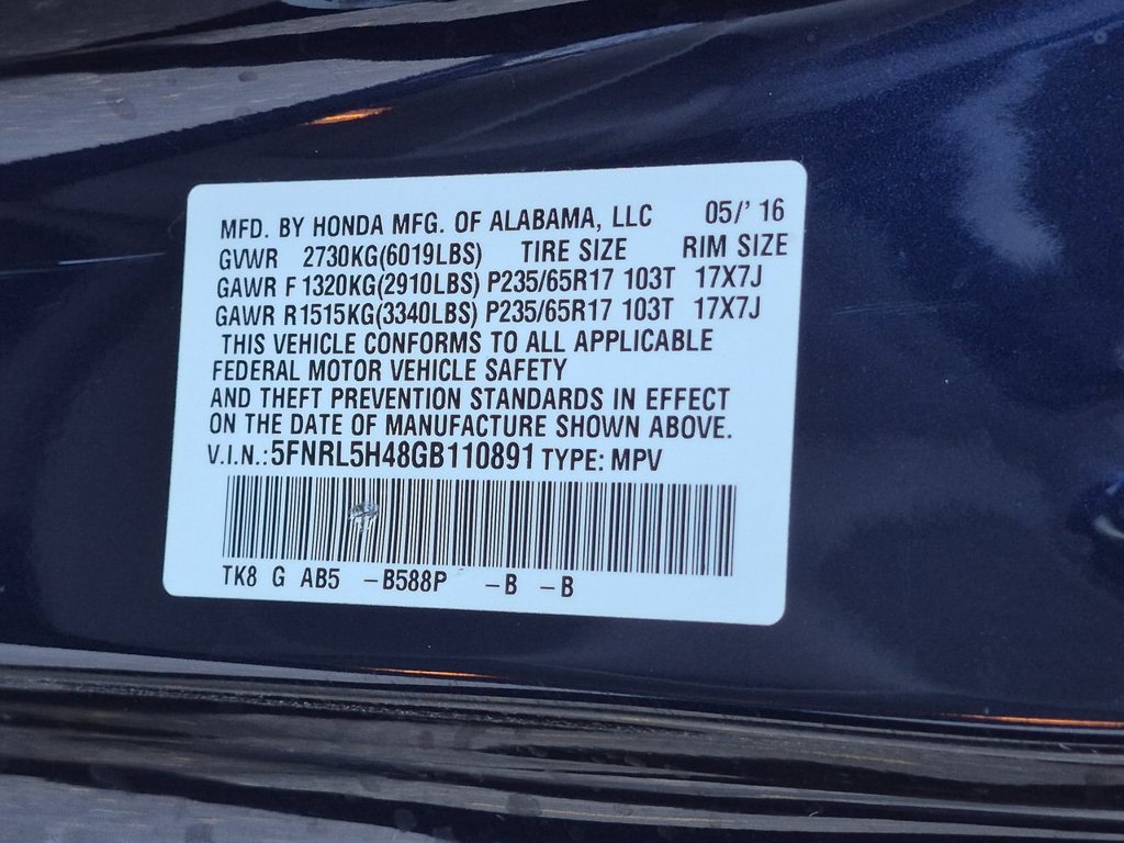 Thumbnail: 2016 Honda Odyssey - 17