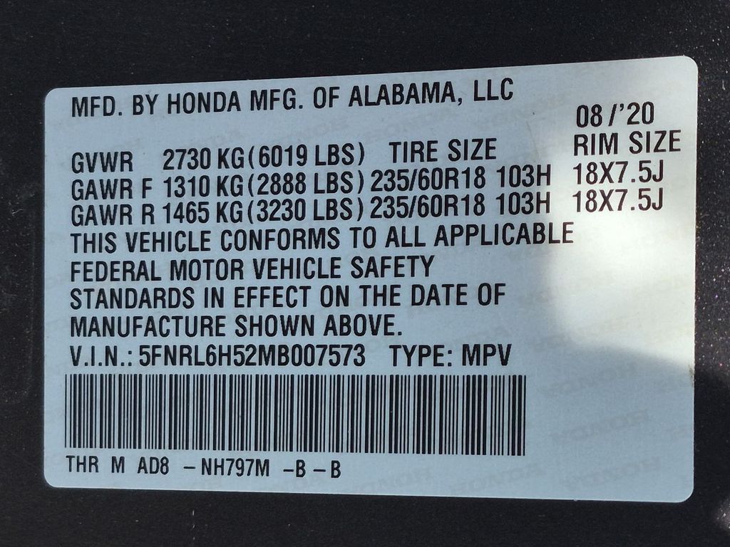 Thumbnail: 2021 Honda Odyssey - 36