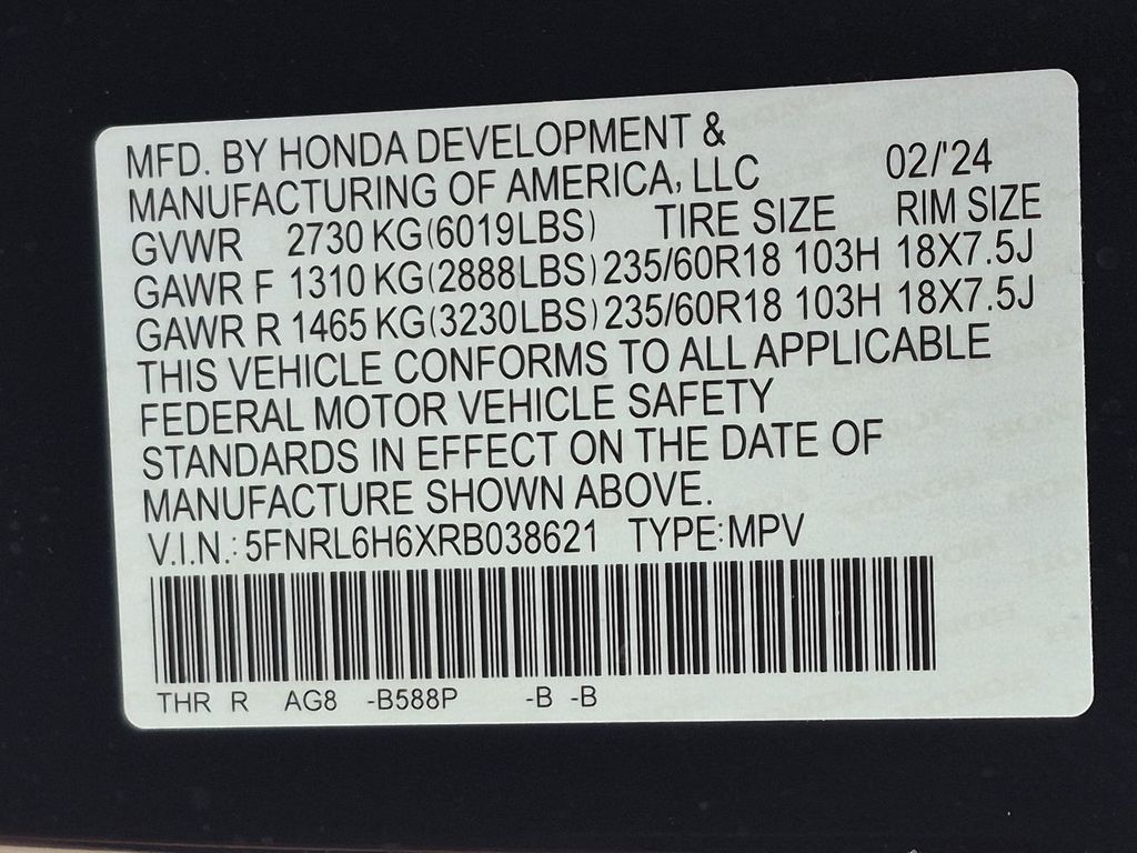 Thumbnail: 2024 Honda Odyssey - 19