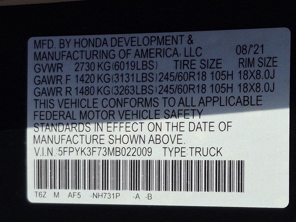 Thumbnail: 2021 Honda Ridgeline - 19