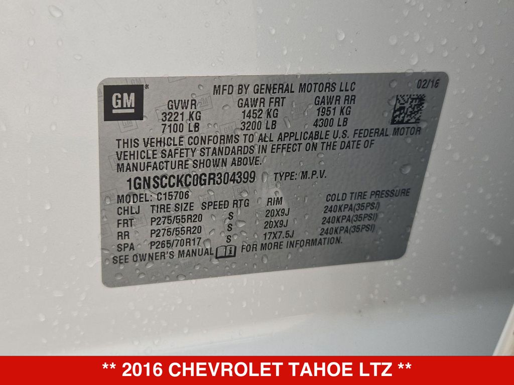 Thumbnail: 2016 Chevrolet Tahoe - 20